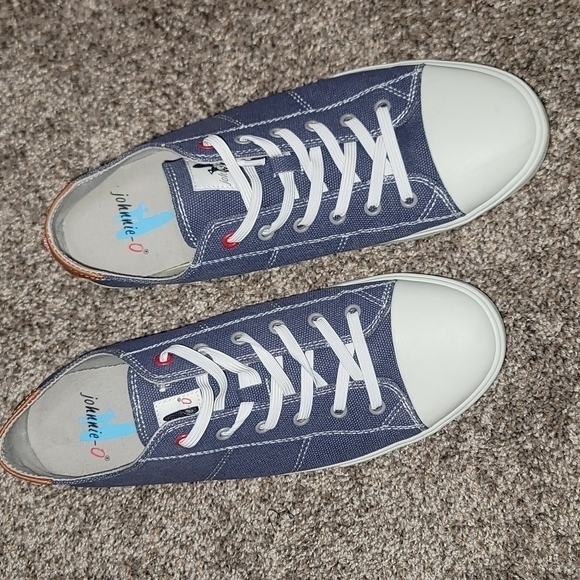 johnnie-O Blue and White Sneakers - Picture 6 of 8